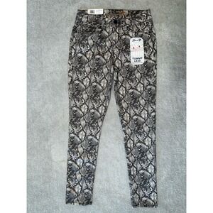 NWT Women's Seven7 Tummyless High Rise Skinny‎ Neutral Snake Pants Size 8